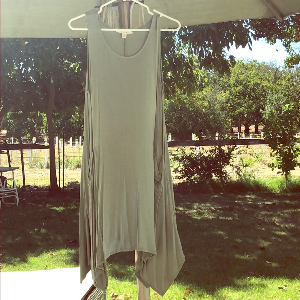 Flowy forest green dress
